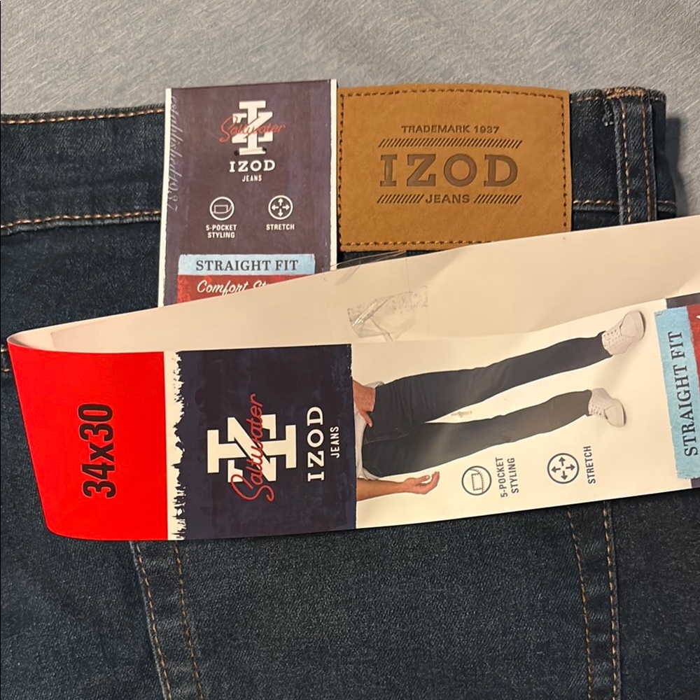 Izod Straight Fit Jeans - Deep Blue